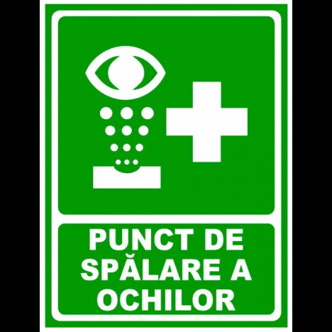 Indicator de securitate pentru punct de spalare a ochilor